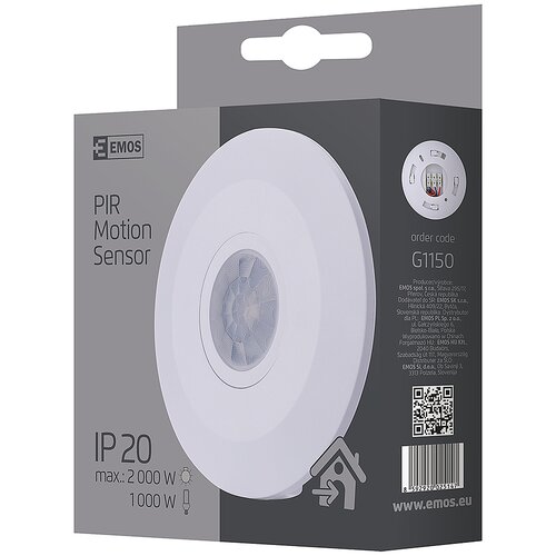 Emos PIR senzor pokreta B 360&amp;deg; 2000W/230V, beli Slike