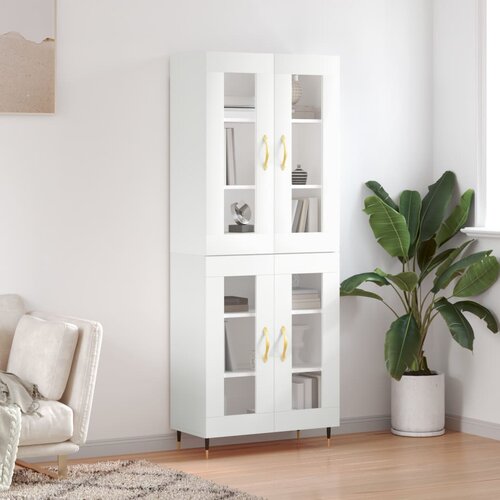 vidaXL Visoka komoda bijela 69 5x34x180 cm konstruirano drvo Cijene