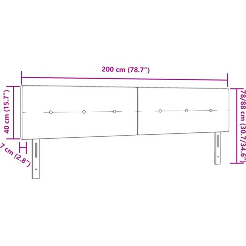 VidaXL led uzglavlje s dugmadi svjetlosiva 100 cm tkanina Slike