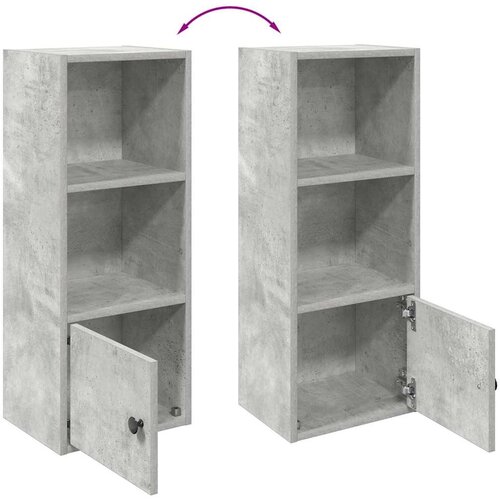  Regal za knjige boja betona 31x24x77 cm konstruirano drvo Slike