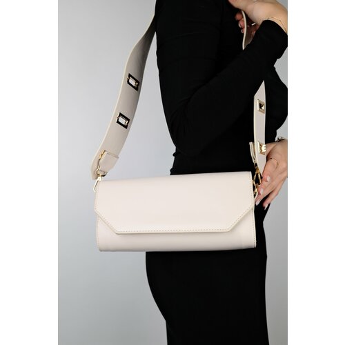 LuviShoes MIGUEL Women's Cream Clutch Bag Slike