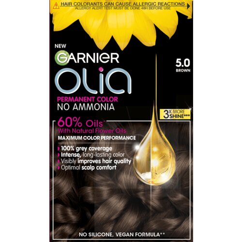 Garnier olia farba za kosu 5.0 brown Slike