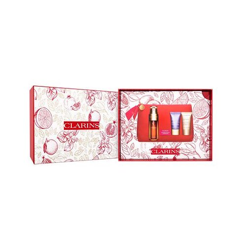 Clarins Double Serum & Nutri-Lumiére Collection darilni set serum za obraz Double Serum 50 ml + dnevna krema za obraz Nutri-Lumiére Revive 15 ml + nočna krema za obraz Nutri-Lumiére 15 ml + kozmetična torbica za ženske Cene