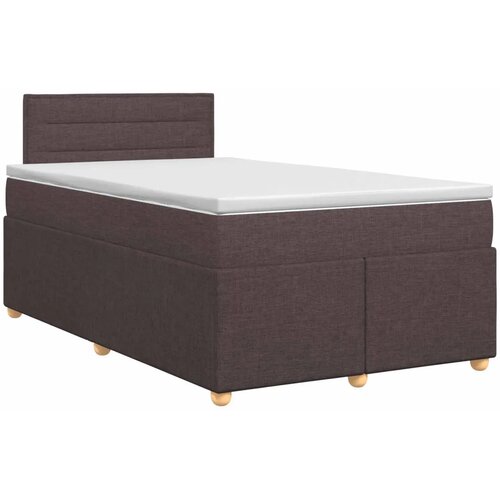  Boxspring krevet s madracem Tamno smeđa 120 x 190 cm Tkanina - Tamno smeđa 120 x 190 cm Dizajn linija Slike