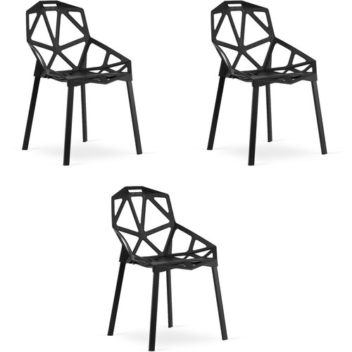 Brandless ESSEN stol - črn x 3, (22030493) Slike