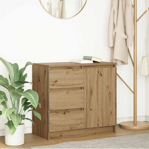 vidaXL Komoda s predalom artisan hrast 71x35x65 cm inženirski les Cene