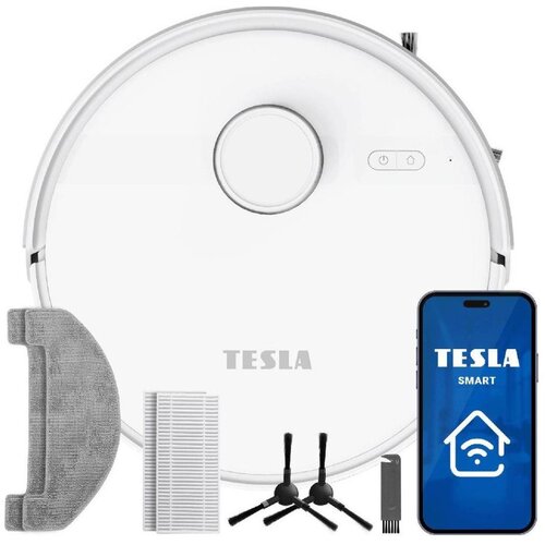 TESLA Electronics RoboStar - Pametni robotski usisivač 2u1, 3200 mAh, Wi-Fi, beli Cene