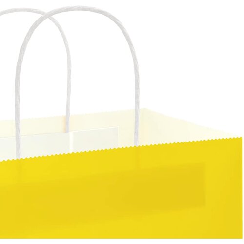  Papirnate vrećice 250 kom s ručkama žute 45x17x48 cm Slike