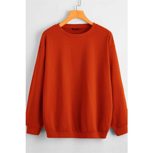 Madmext Mad Girls Orange Basic Sweatshirt Mg806 Slike