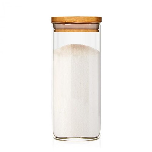 Klarstein Kvadratna posoda za shranjevanje živil s pokrovom iz bambusa, nepredu&amp;scaron;na, s silikonskim tesnilom, 6 &amp;times; 15 cm, 300 ml Slike