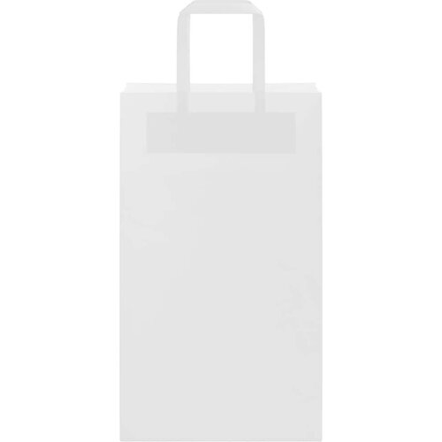 VidaXL Papirnate vrećice 250 kom s ručkama bijele 21x11x36 cm Slike
