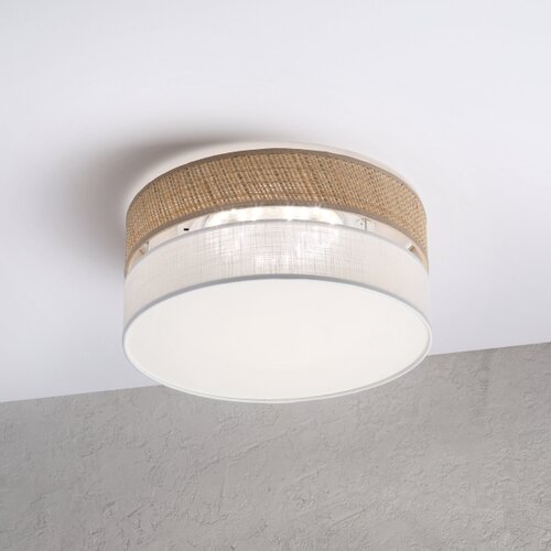  plafonsko svetlo sirja double boho 2xE14/15W/230V, prečnik 35 cm, bež/bela Slike