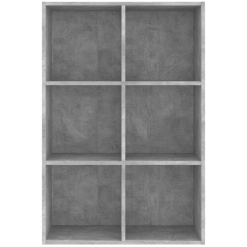  za knjige / komoda siva boja betona 66x30x98 cm iverica Slike