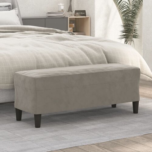  Klupa svjetlosiva 100 x 35 x 41 cm bar&amp;scaron;unasti Slike