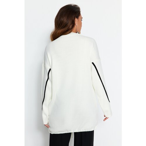 Trendyol Ecru Piping Detailed Hijab Knitwear Sweater Cene