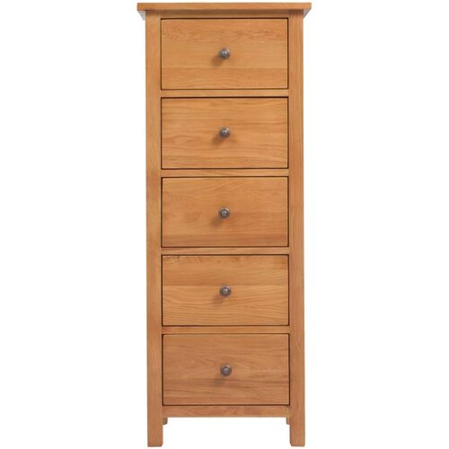 VidaXL Visoki ladičar 45 x 32 x 110 cm od masivne hrastovine Slike