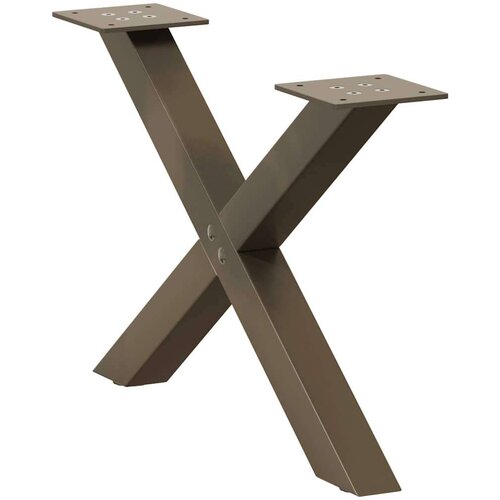  Noge za stolić X-oblika 2 kom prirodni čelik 50x(30-31)cm čelik Slike
