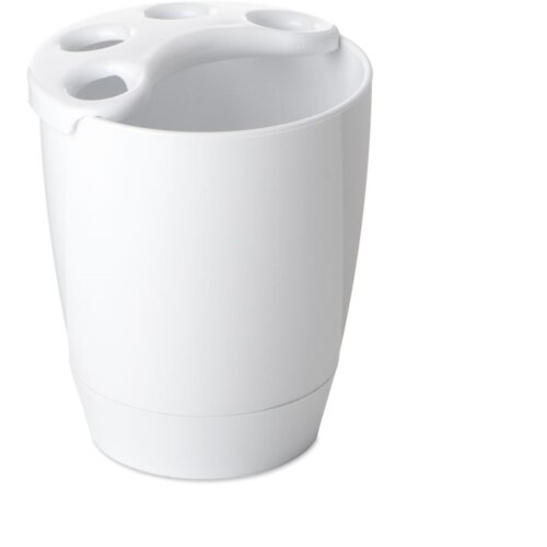 Tatay čaša za četkice za bube kristal 9x8,7x10,5cm ABS/PS bela Slike