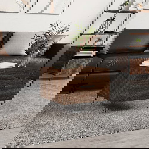 VidaXL Stolić za kavu smeđa boja hrasta 50x50x40 cm konstruirano drvo Slike