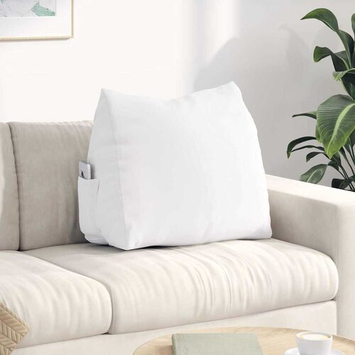 vidaXL Poglavni vzglavnik Bela 60 x 20 x 50 cm blago Cene