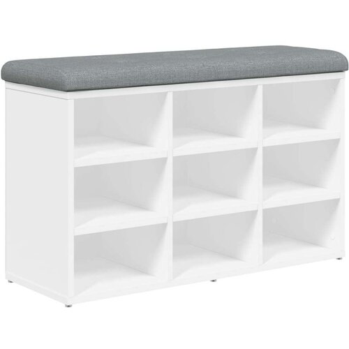 VidaXL Klop za čevlje bela 82x32x50 cm inženirski les Slike