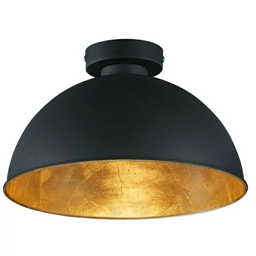  okrugla stropna svjetiljka jimmy (60 w, Ø x v: 310 mm x 19 cm, crne boje, zlatne boje, E27)