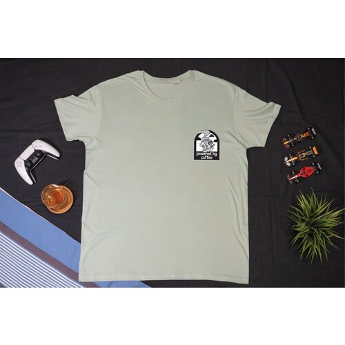  powered by coffee - unisex majica pastelno zelena Cene