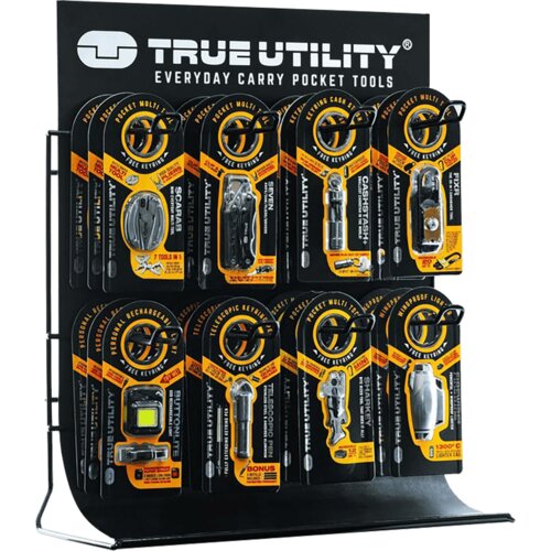 True Display Stand sa 8 kukica za proizvode - 8HKKR, Srebrni Slike