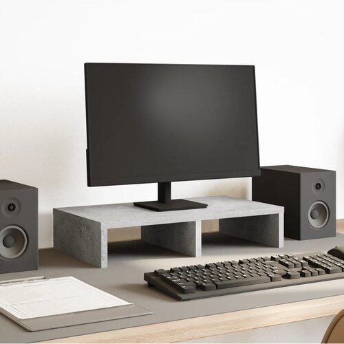 vidaXL Stojalo za monitor betonsko siva 50x27x10 cm inženirski les Cene