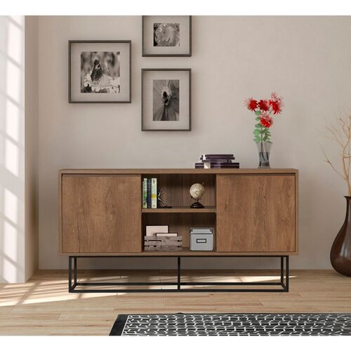 Hanah home Zela WalnutBlack Console Cene