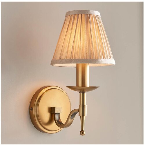 Endon 63653 - Zidna lampa STANFORD 1xE14/40W/230V mesing/bež Slike
