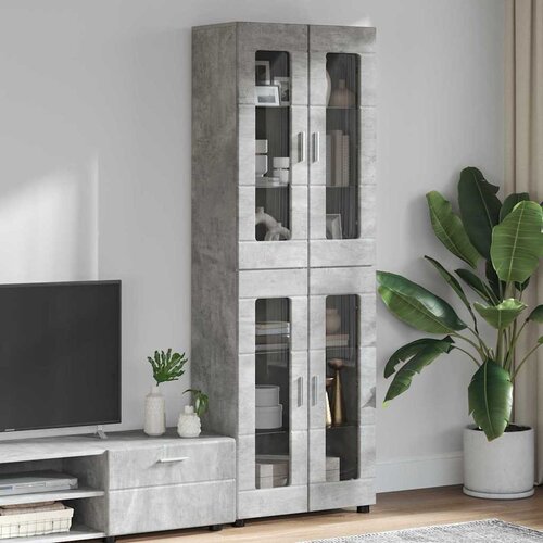  Highboard s policom FLORIN Betonski sivi 60 x 35 x 182 cm Cijene
