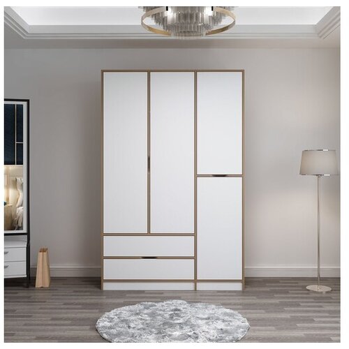 Hanah home Ormar Elina 140x208x52cm Bijelo-Bež Cene