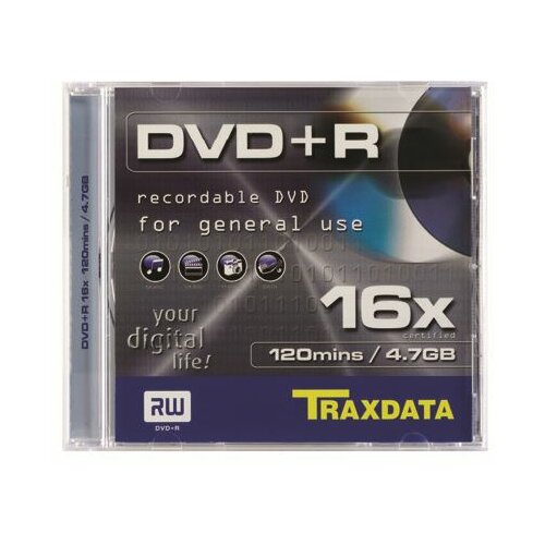 Traxdata MED DVD TRX DVD+R 4.7GB 16X BOX1 Slike