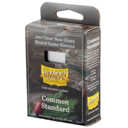 Arcane Tinmen Dragon Shield 100 Board Games Sleeves - Common - Non Glare Clear Cene
