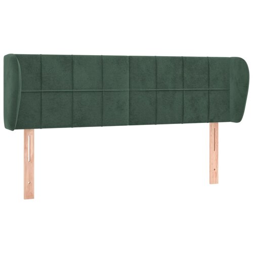 Maison Chic Posteljno vzglavje - Vzglavna omarica - Nočna omarica z u&scaron;esi temno zeleno 147x23x78/88 cm žamet, (21713204) Cene
