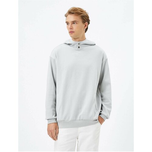 Koton 4WAM70047MK Men's Cotton Sweatshirt GRAY Slike