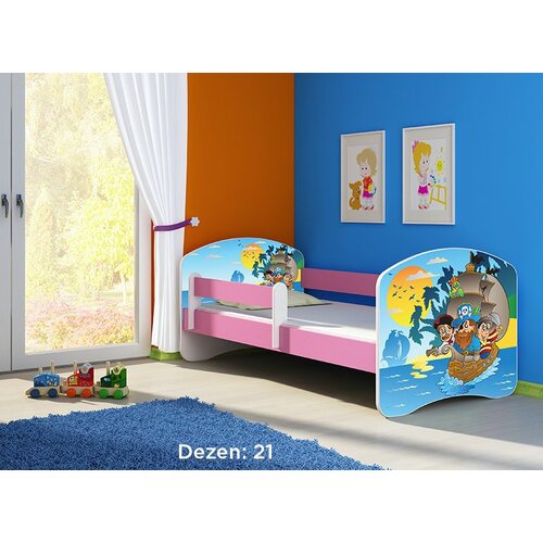 ACMA dečiji krevet II 140x70 + dušek 6 cm PINK21 Slike