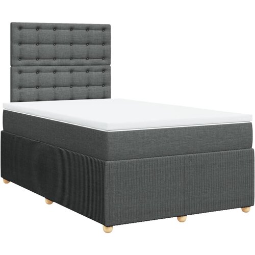 Maison Chic Box spring postelja - Vzmetna postelja z vzmetnico temno siva 120x200 cm blago SL17791, (21894616) Cene