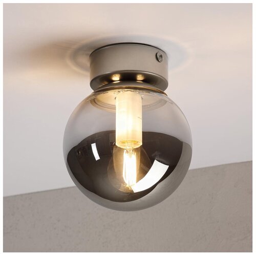  Stropna svetiljka ELIAS 1xE14/5W/230V &amp;Oslash; 13 cm mat hrom/zadimljeno sivo Slike
