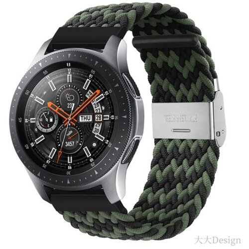 Braided Nylon 22mm narukvica &amp;ndash; BlackGreen Slike