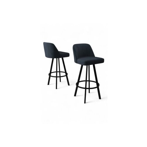Hanah home Set barskih stolica (4 komada) Atex Anthracite Black Cene