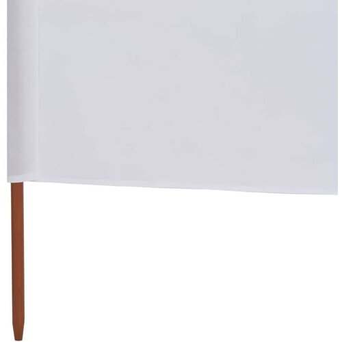  Vjetrobran s 5 panela od tkanine 600 x 160 cm pje&amp;scaron;čano bijeli Slike