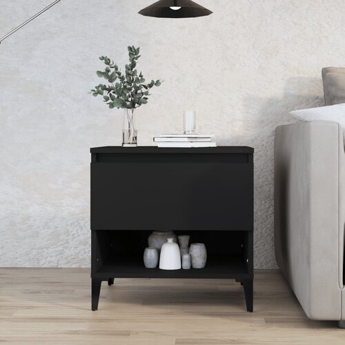 vidaXL Bočni stolić crni 50 x 46 x 50 cm od konstruiranog drva Cijene