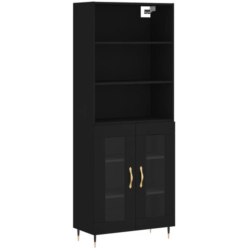 Maison Chic Visoka Komoda - Predalnik črna 69,5x34x180 cm inženirski les, (21717574) Slike