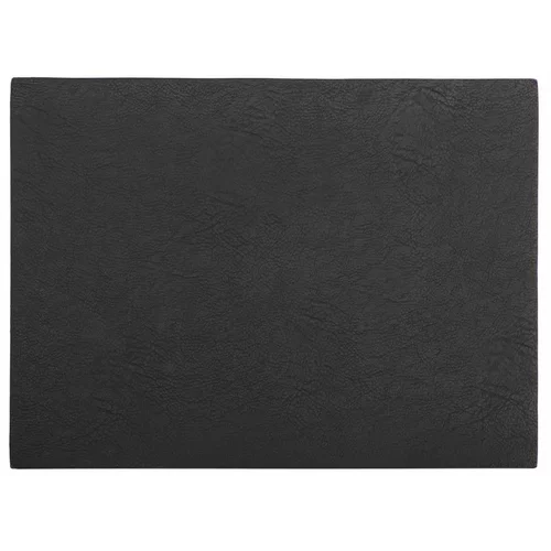 ZicZac crna prostirka s imitacijom kože Troja Rectangle, 33 x 45 cm