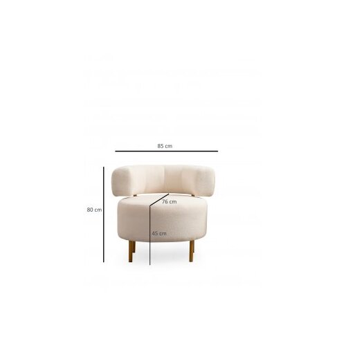 Atelier Del Sofa river round - white white wing chair Slike