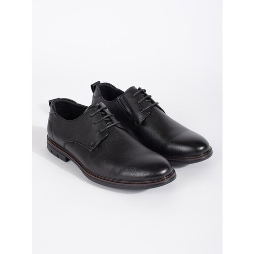 Shelvt Men's black lace-up shoes Cene