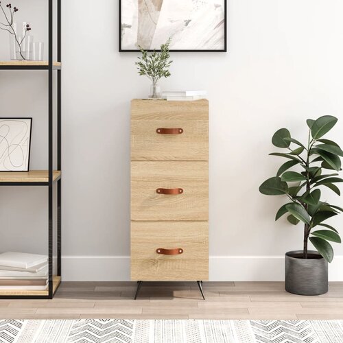 The Living Store Komoda sonoma hrast 34,5x34x90 cm inženirski les - Komoda, (21662844) Slike