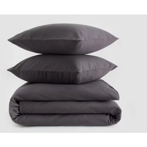 Reserved komplet posteljnine iz zmečkane tkanine - siva